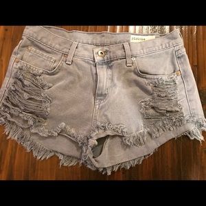 Pistola distressed denim jean shorts